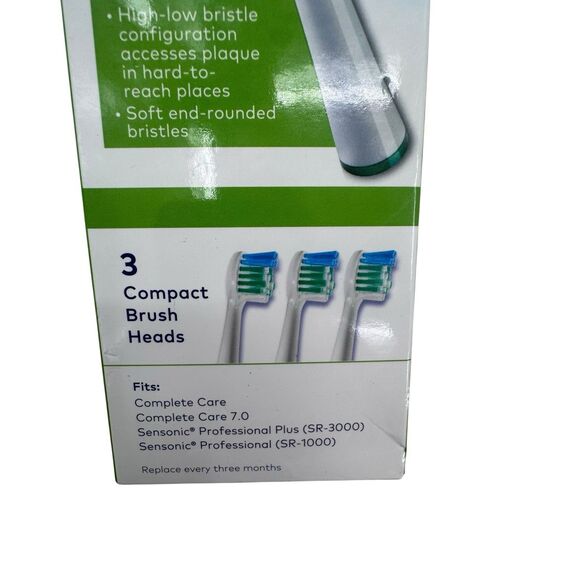 Waterpik Sensonic Toothbrush Brush Heads 3ct Compact Size New Fast Shipping - Picture 3 of 6